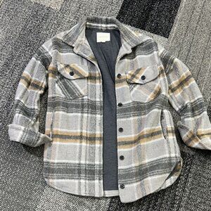 Thread & Supply Gray and Yellow Plaid Jacket